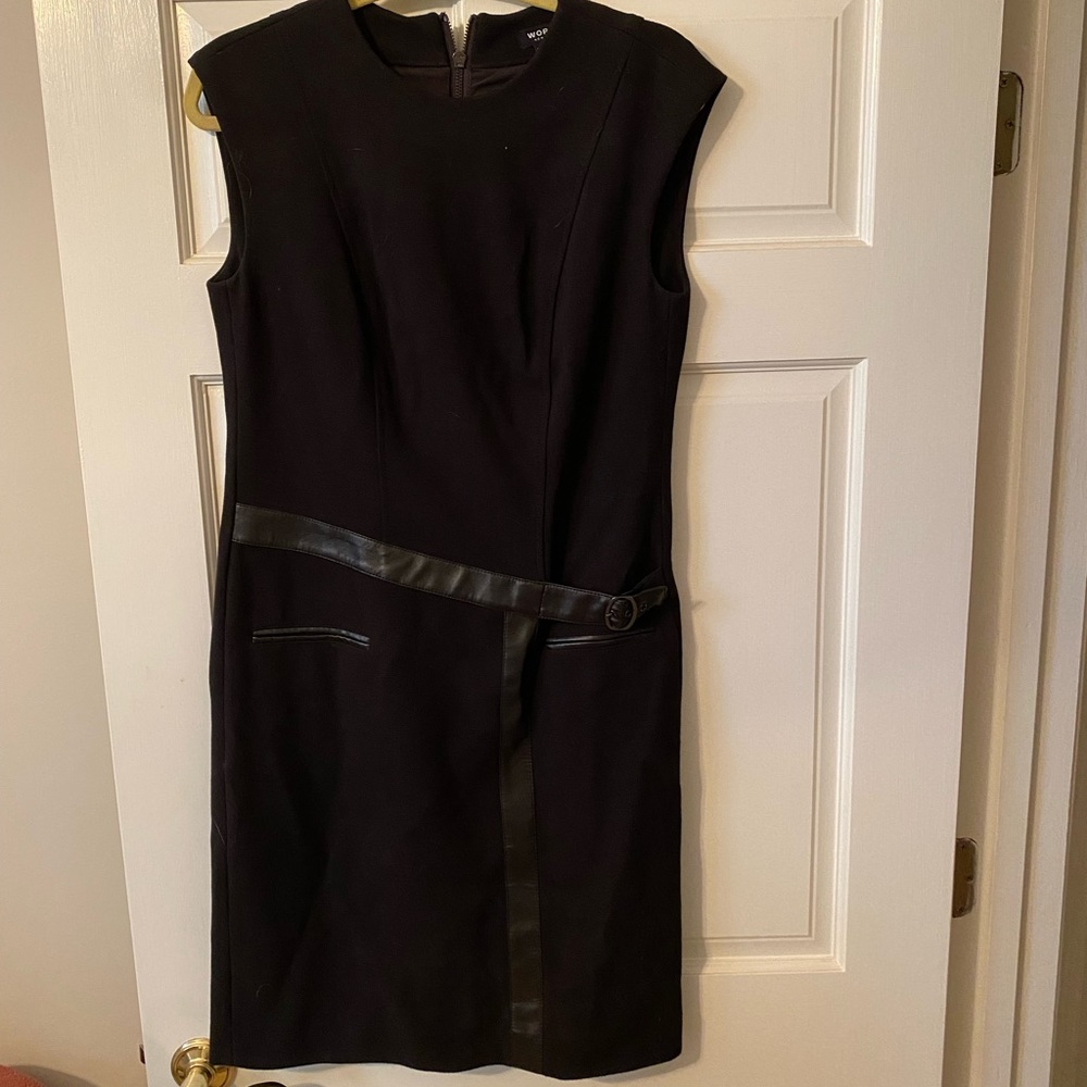 Worth New York chocolate brown lined dress